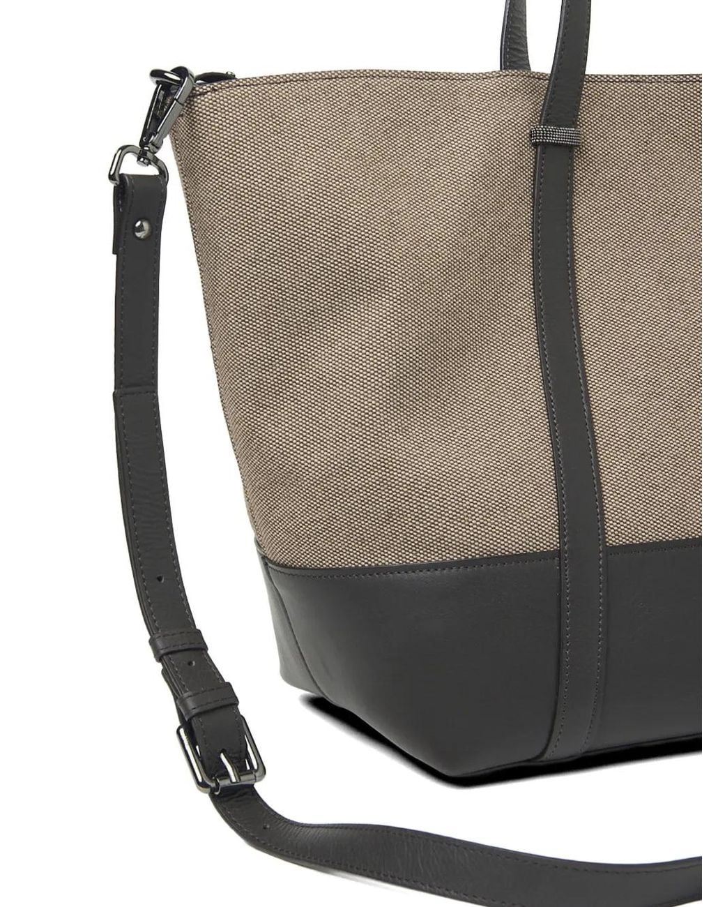 Peserico Gray Mini Tote Bag With Detachable Strap