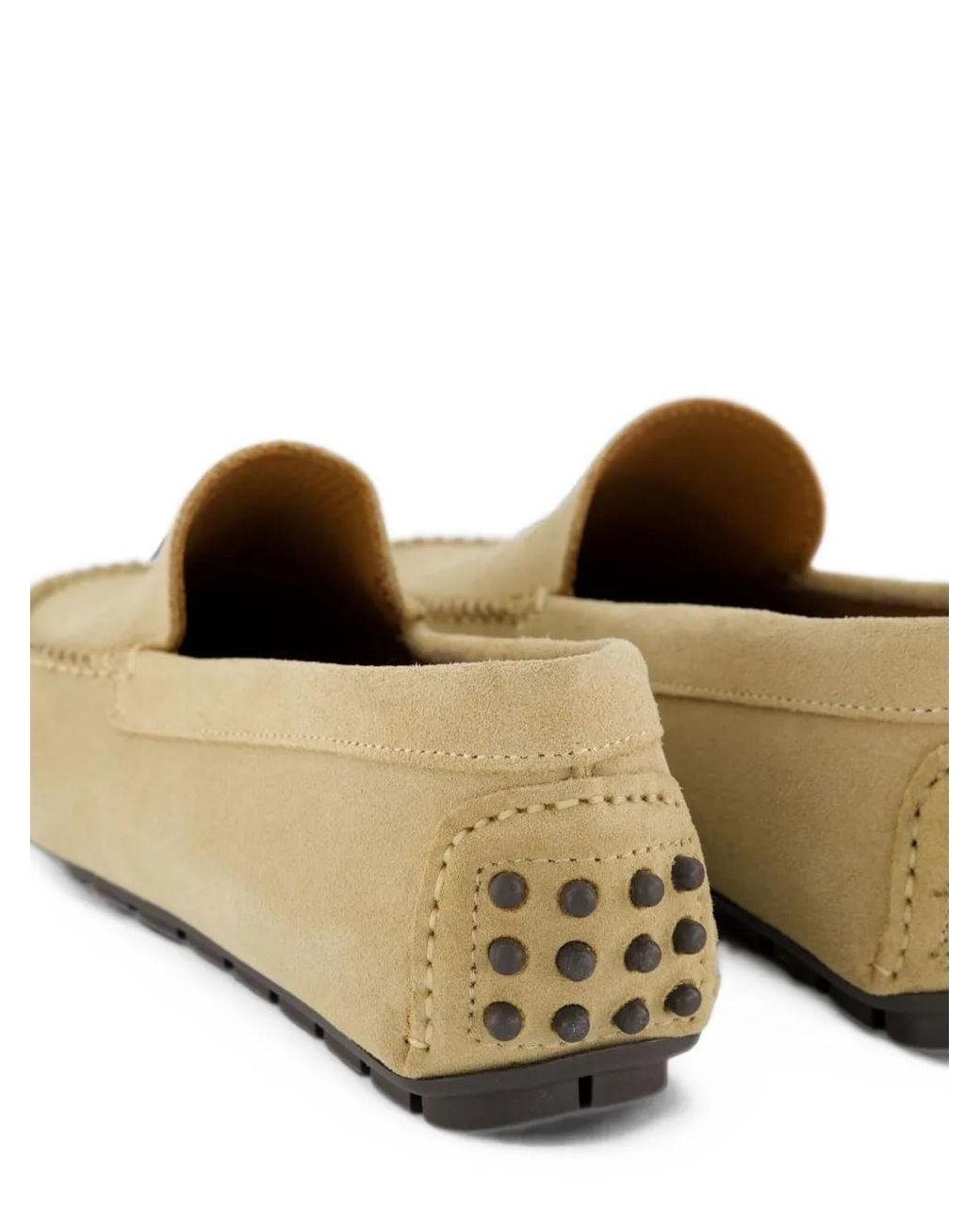 Atelier Verdi White Suede Pebbled-Sole Loafers for men
