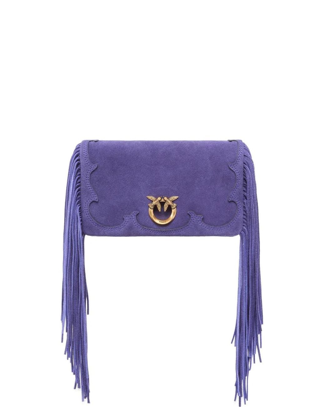 Pinko Purple Love Bag Click Soft Horizontal Mini Crossbody Clutch