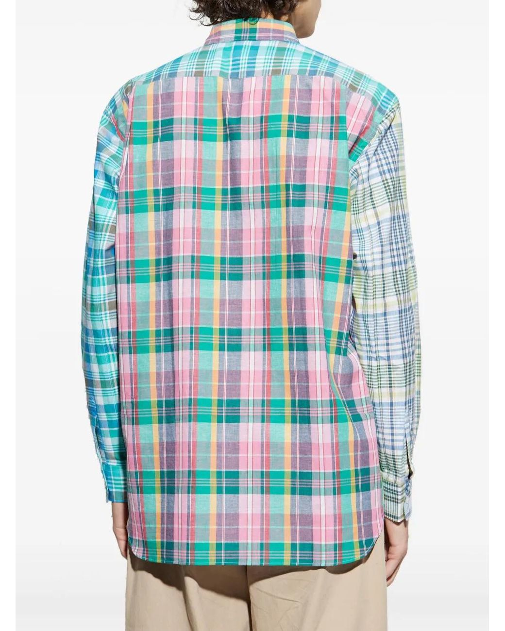 Comme des Garçons Geruit Overhemd in het Blue voor heren