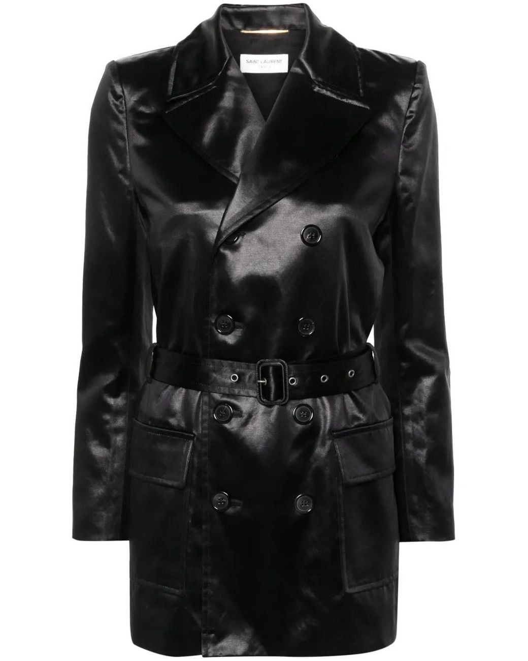 Saint Laurent Black Saharienne Double-Breasted Blazer