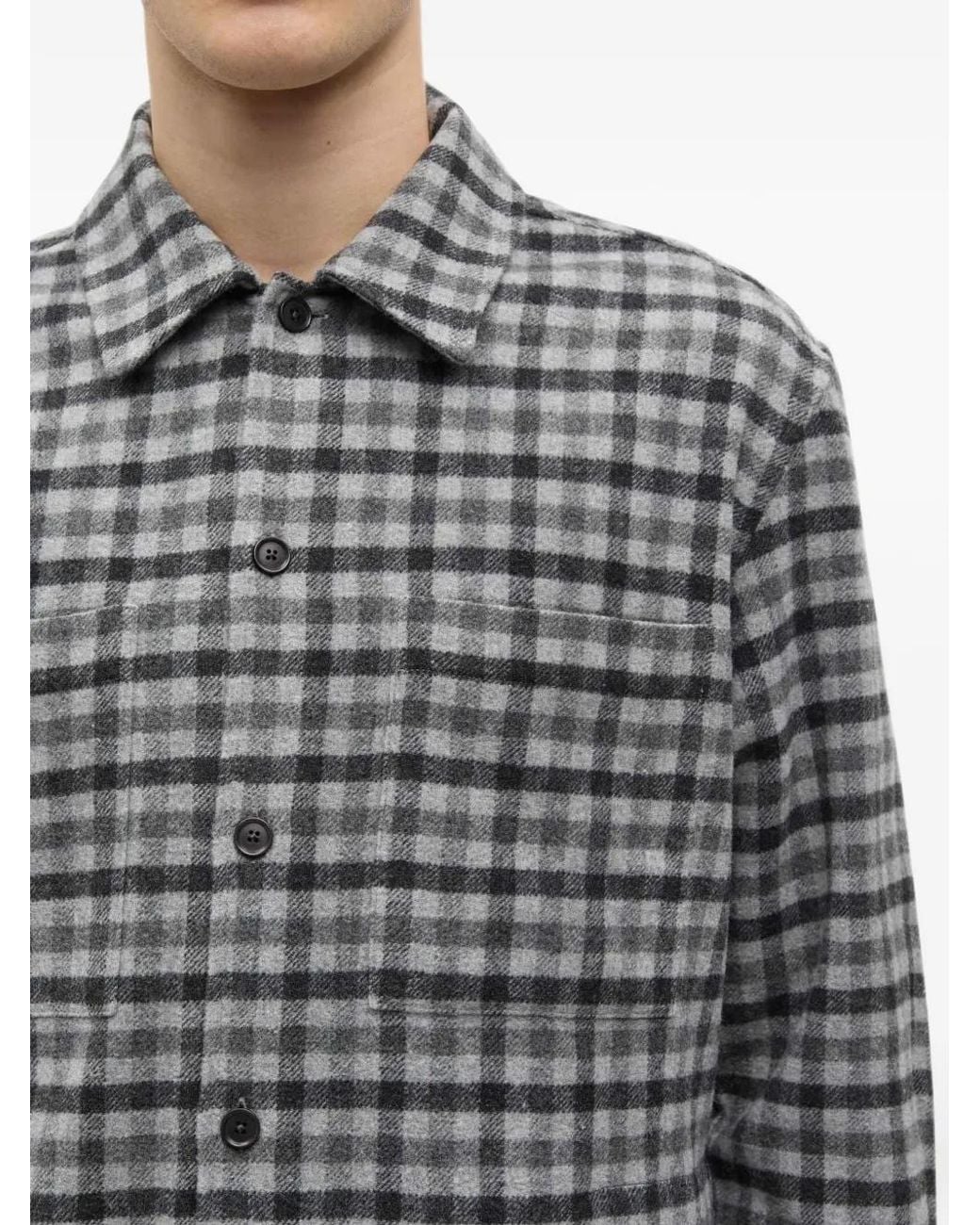 Samsøe & Samsøe Gray Sacastor Checked Jacket for men