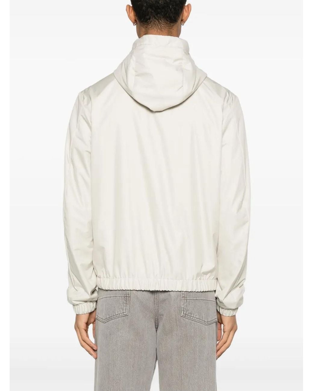 Moncler White Lightweight Summer Jacket for men