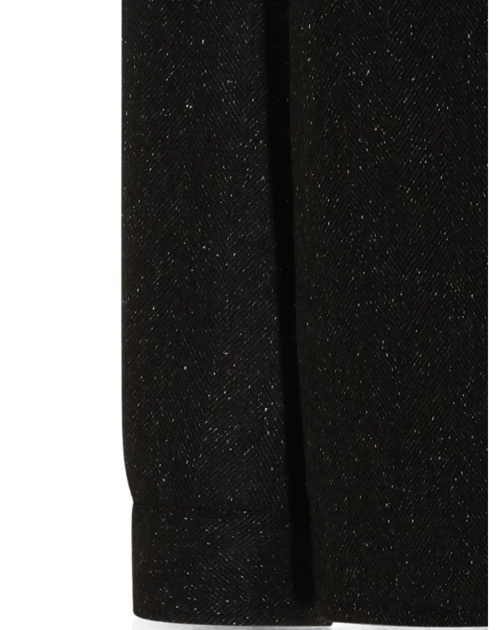 Eleventy Black Herringbone-Pattern Shirt Jacket for men