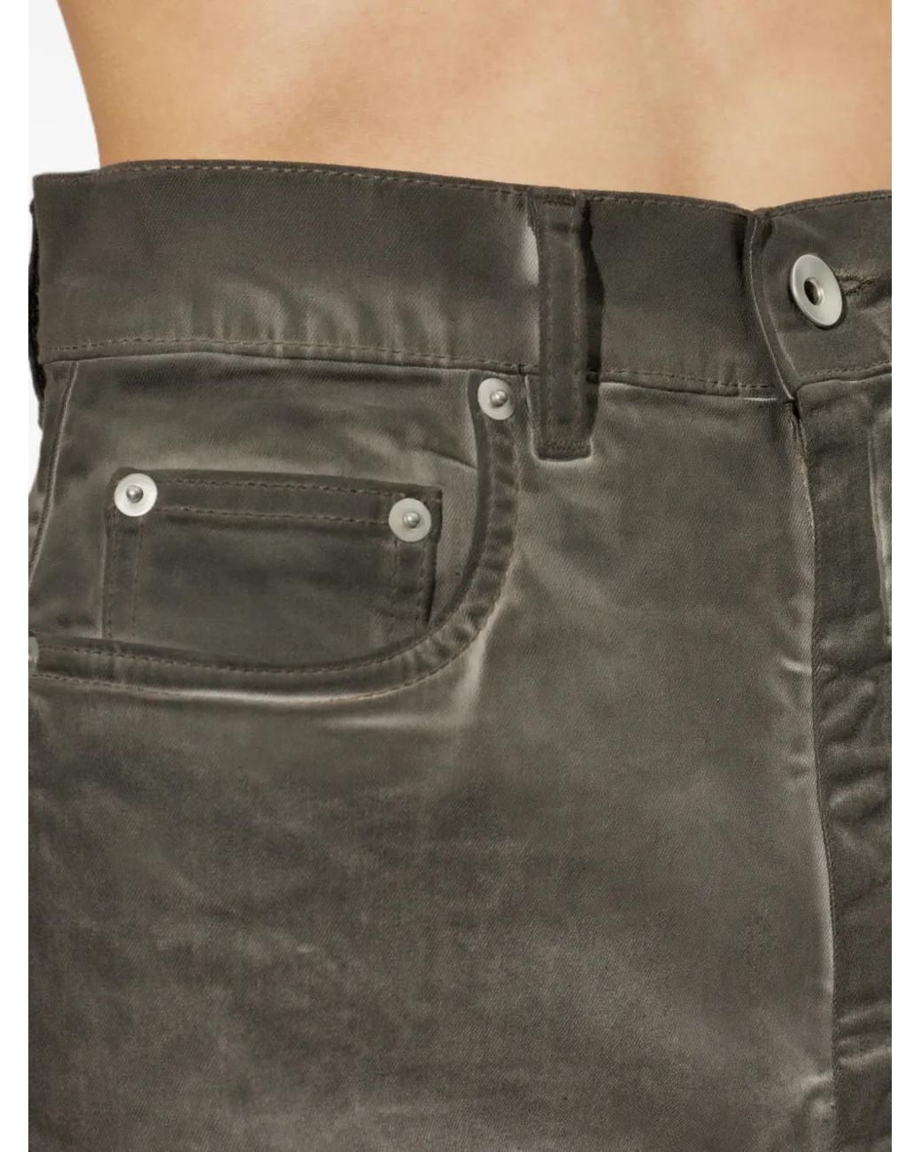 Rick Owens Gray Flared-Leg Jeans