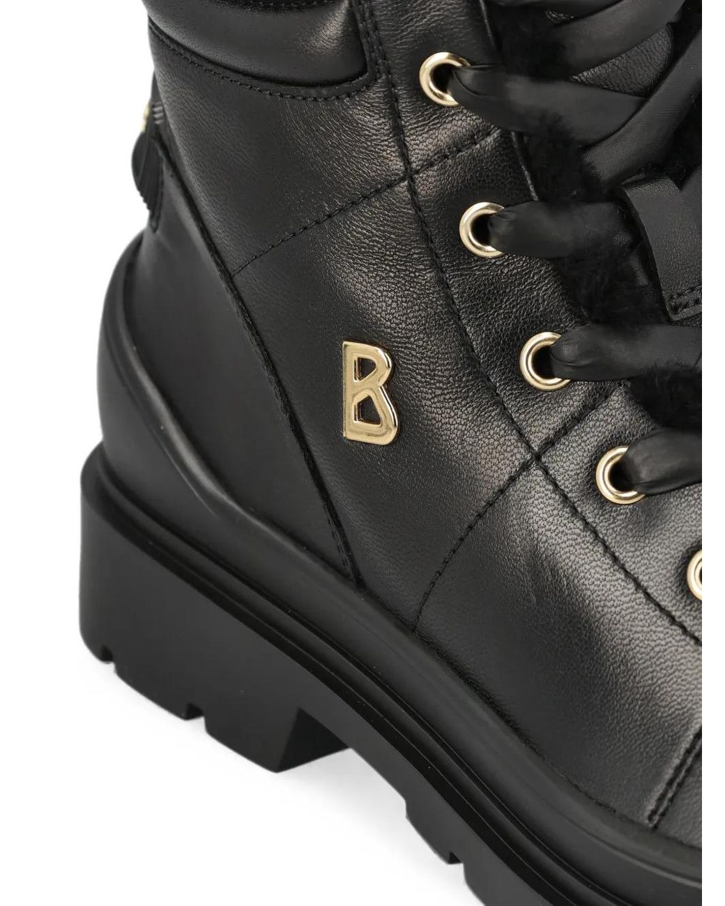 Bogner Black St.Moritz Lace-Up Combat Boots