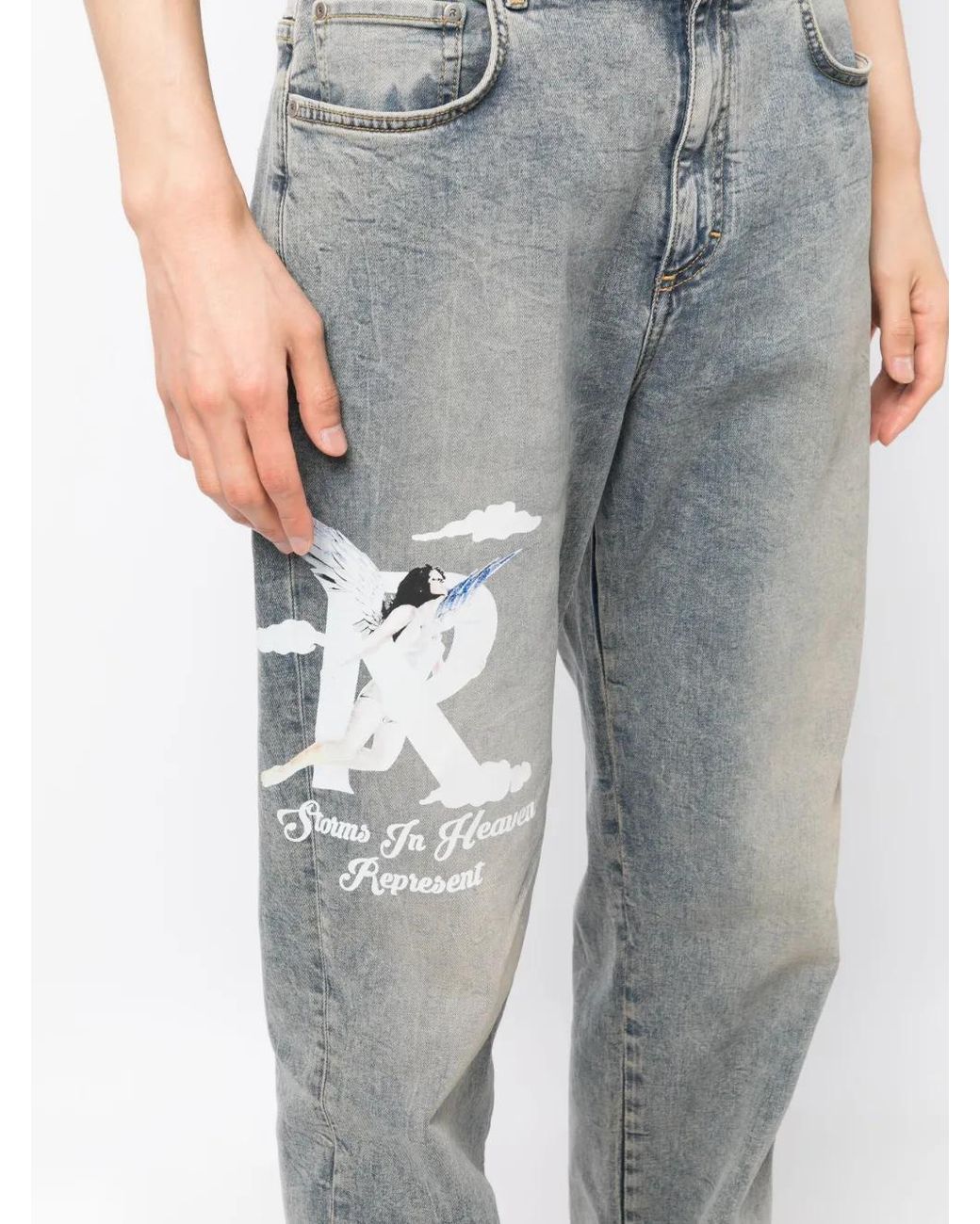 Represent Gray Jeans for men