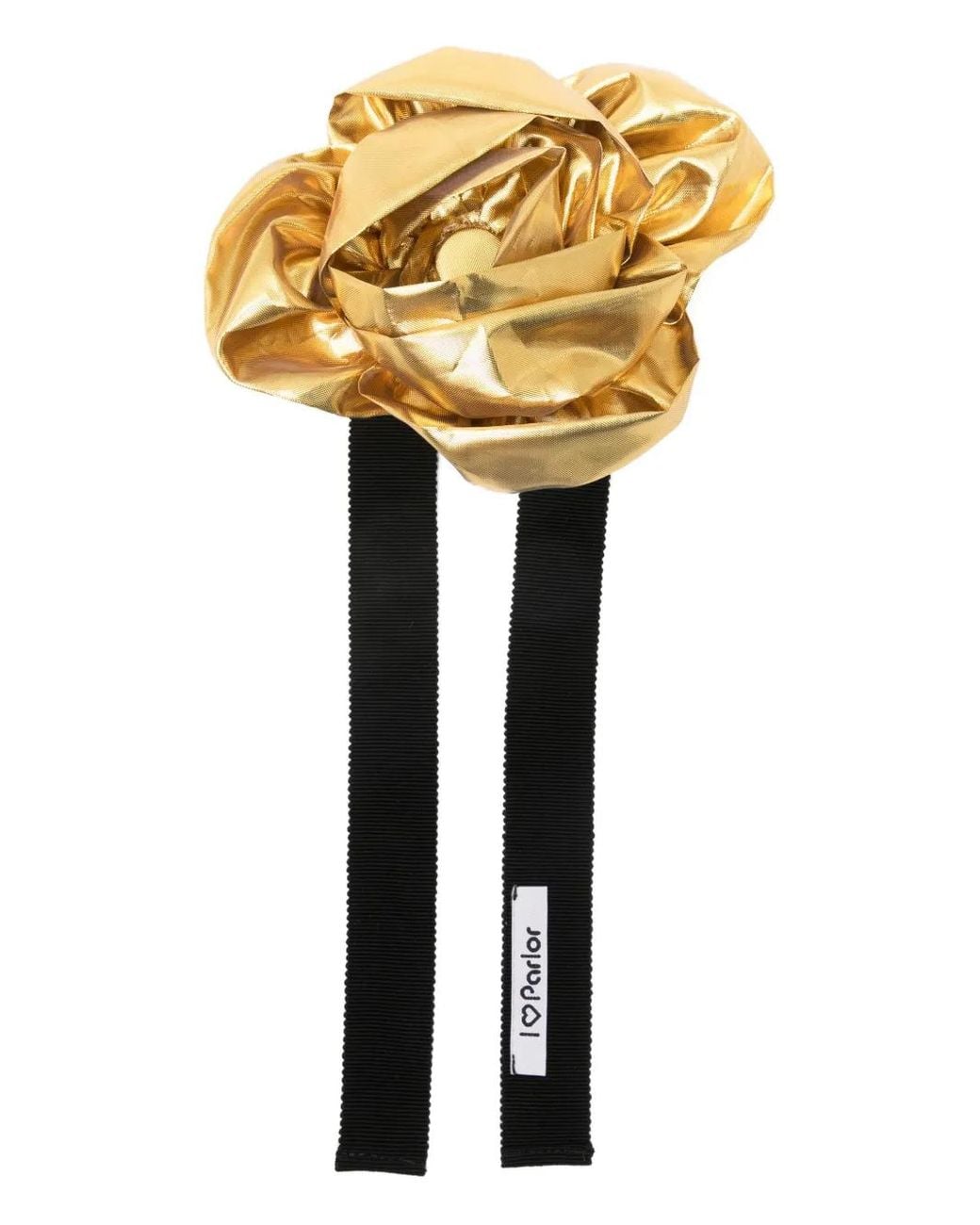 Parlor Yellow Rose-Detail Ribbon Choker