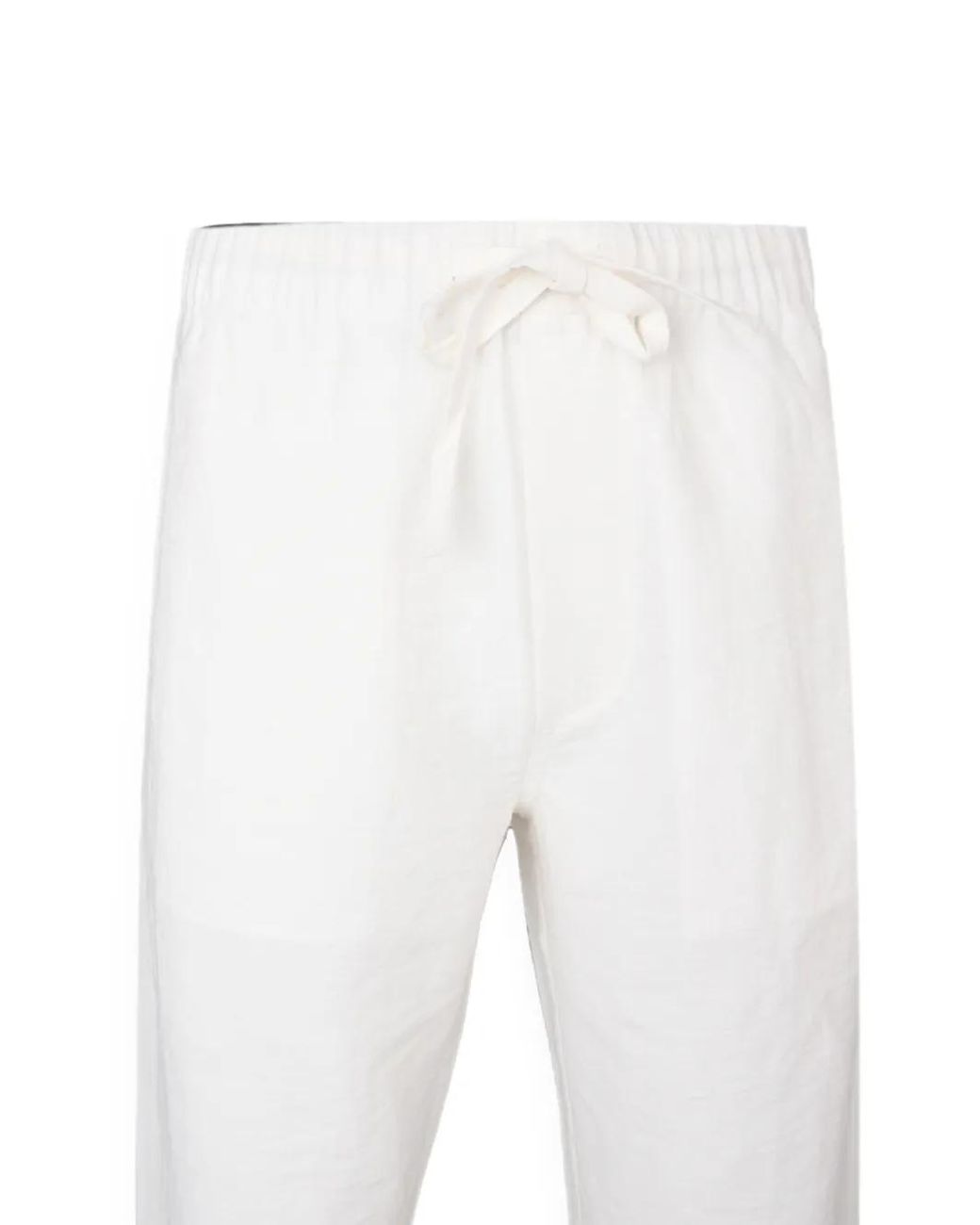 Commas White Resort Drawstring-Waist Trousers for men