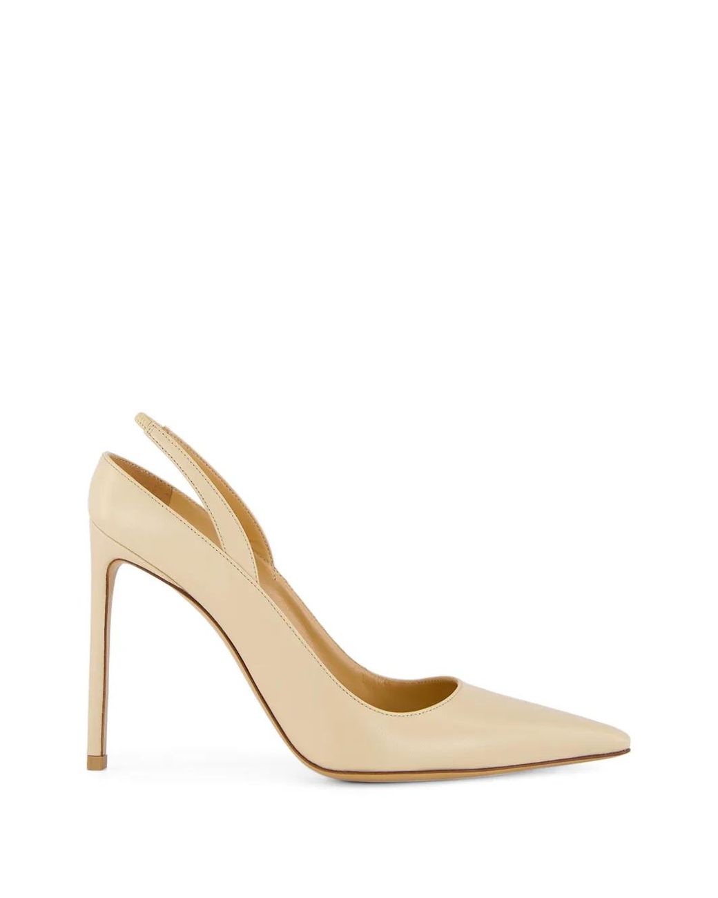 Francesco Russo Metallic Slingback Pointed Pumps