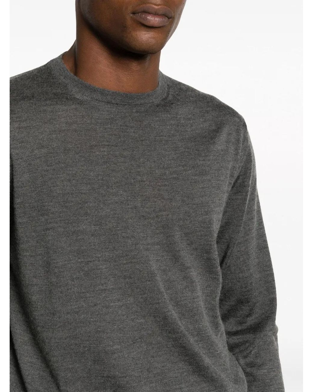 Eraldo Gray Crew-Neck Cashmere-Blend Jumper for men