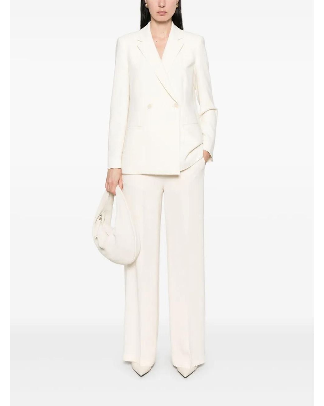 Theory White Double-Breasted Blazer