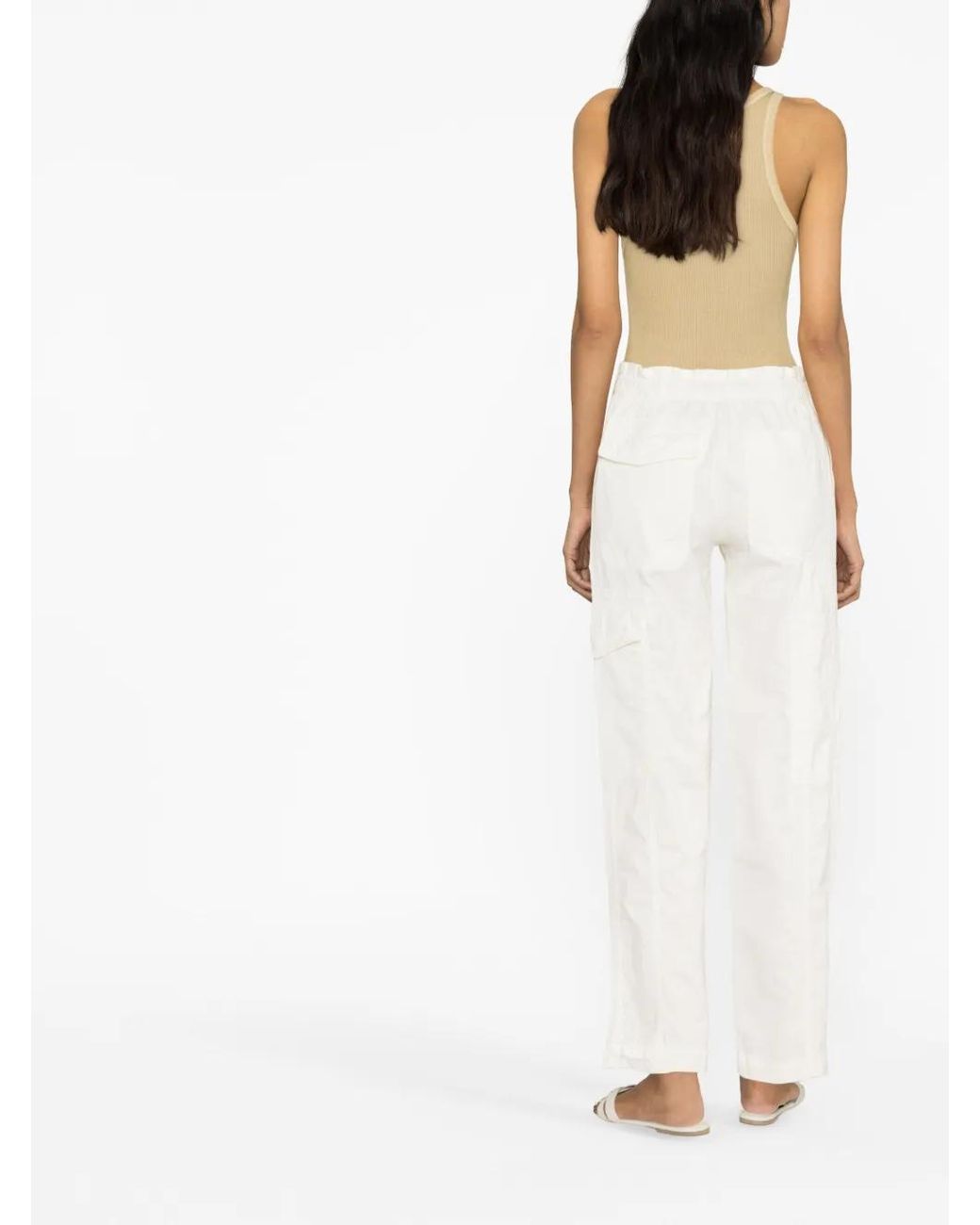 Zadig & Voltaire White Drawstring-Fastening Trousers