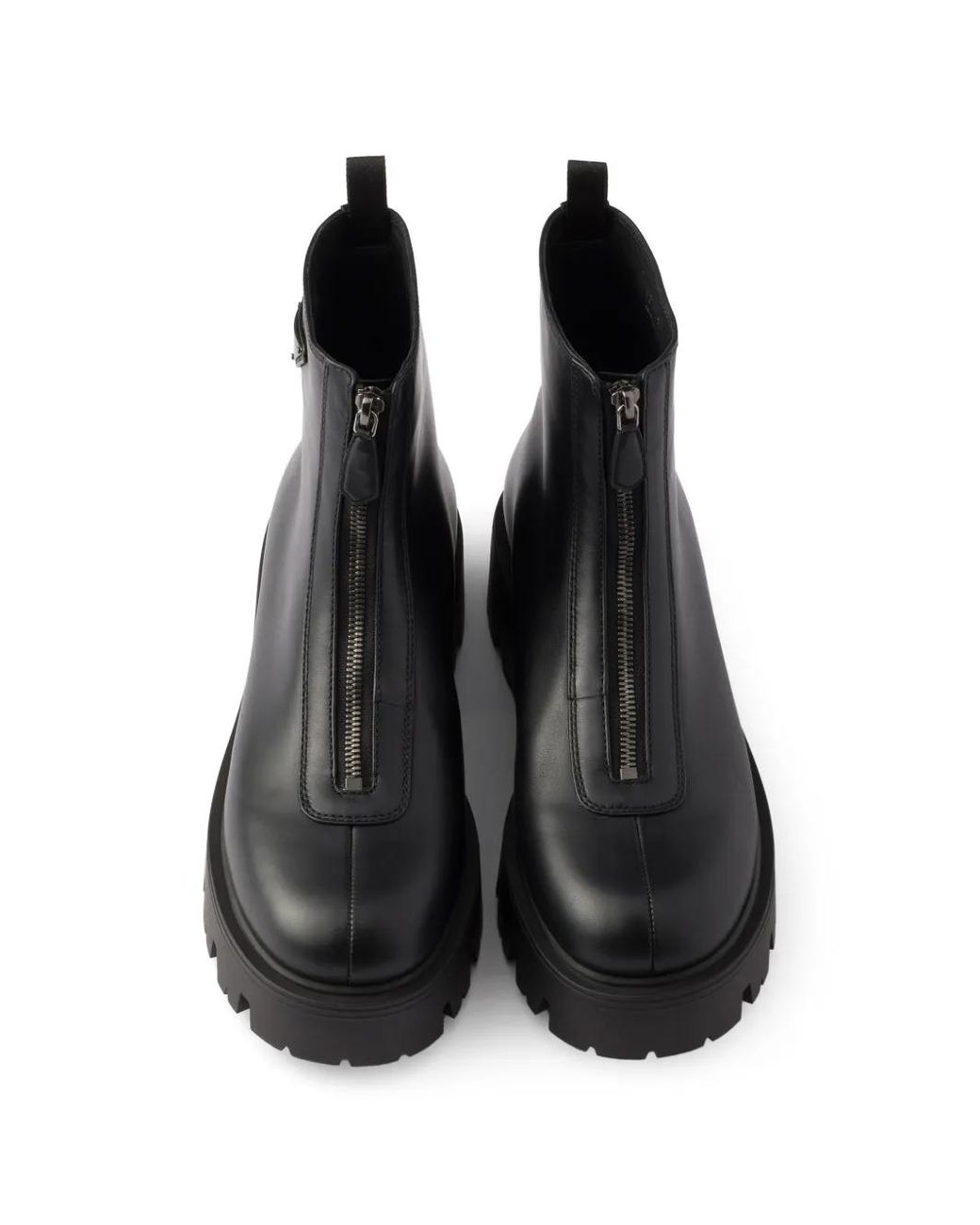 Prada Black Stiefeletten mit Reißverschluss