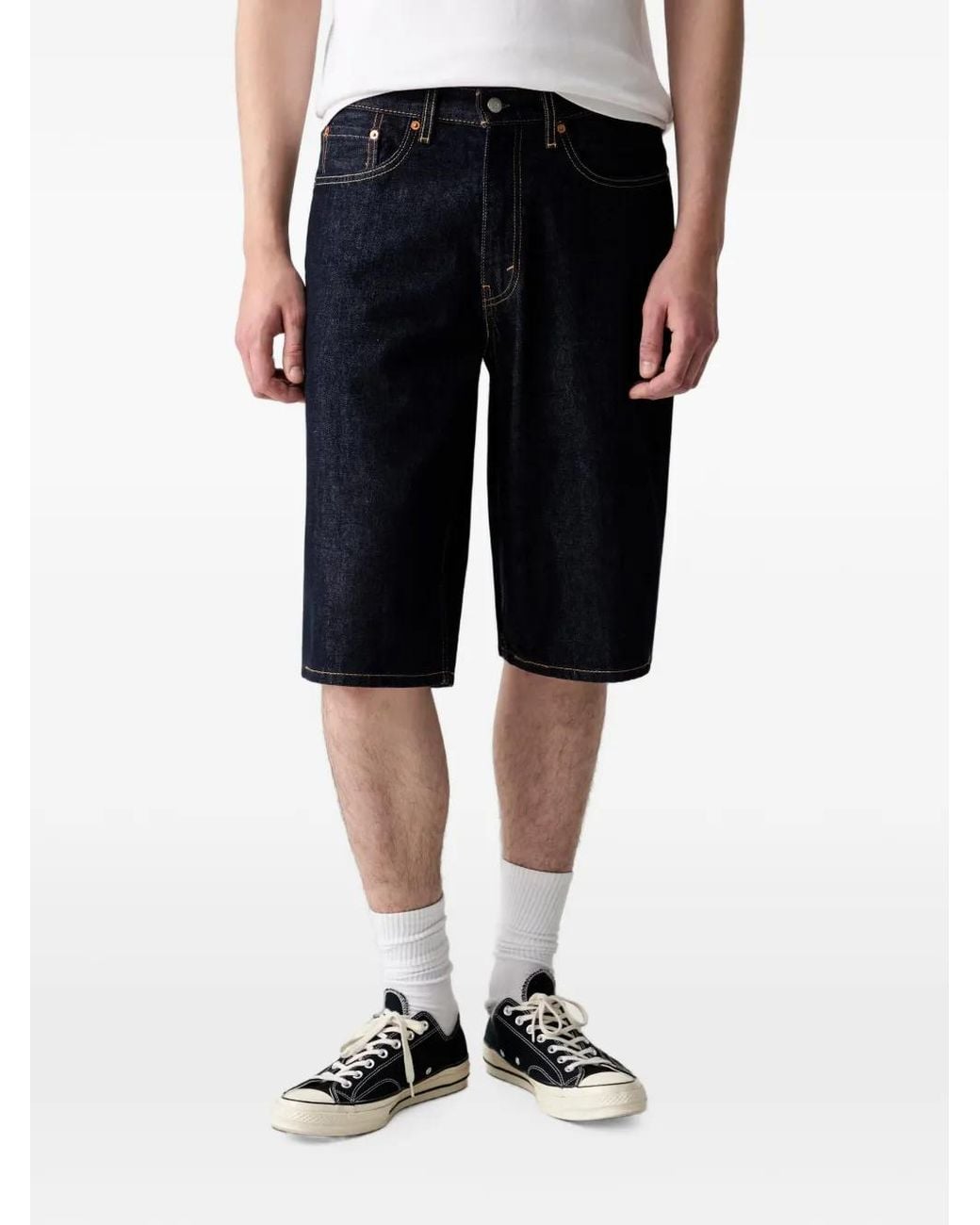 Levi's Black Short En Jean À Patch Logo for men
