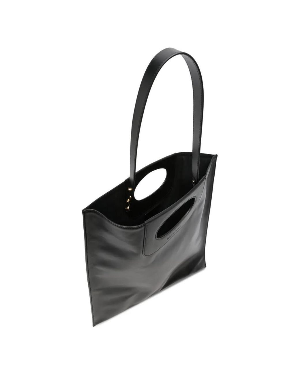 Gherardini Black Piattina Leather Tote Bag