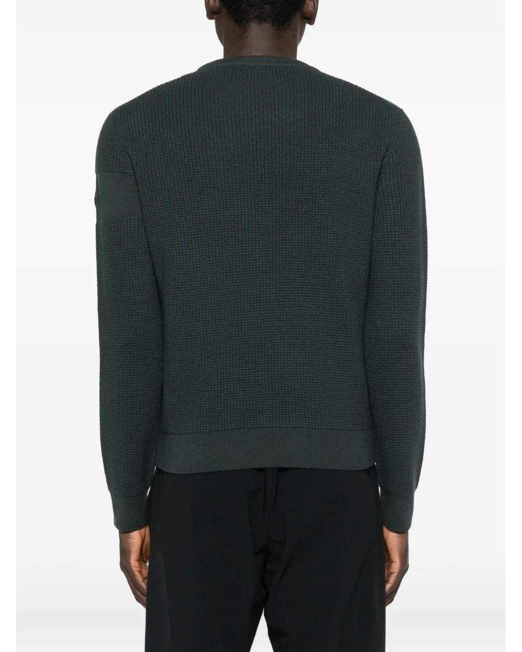 Moncler Black Crew Neck Sweater for men