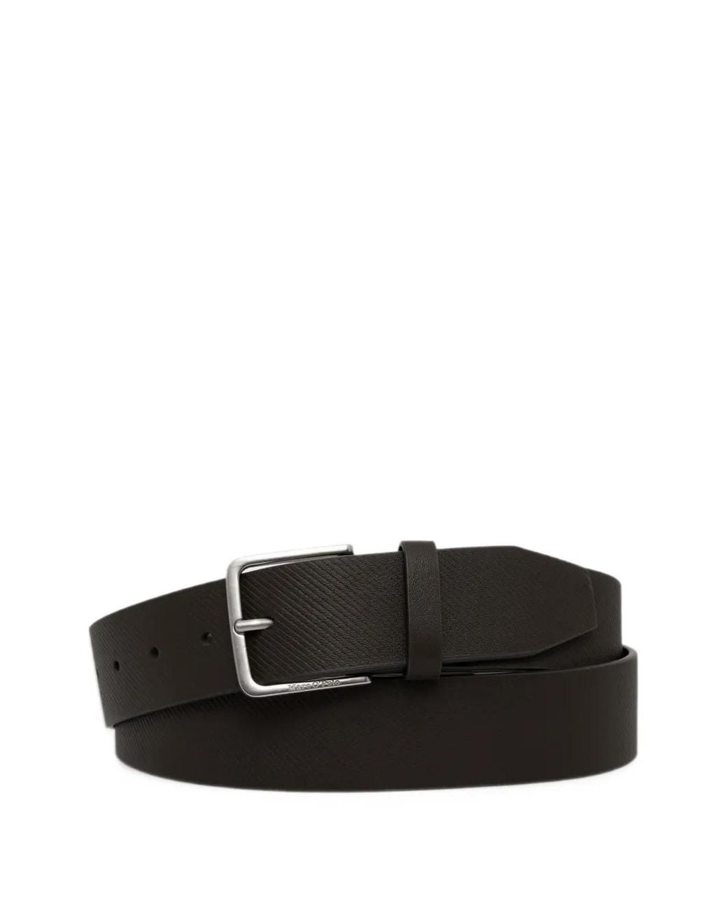 Marc O' Polo Black Ceinture Luan En Cuir Texturé for men