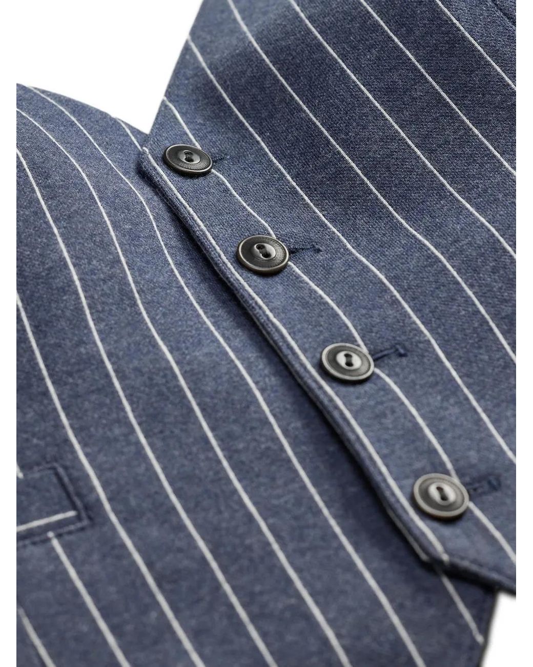 RRL Blue Pinstripe-Pattern Halterneck Top