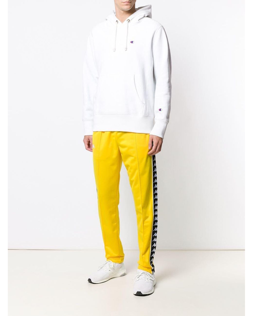 Kappa Logo Tape Detail Track Pants in Yellow for Men | Lyst