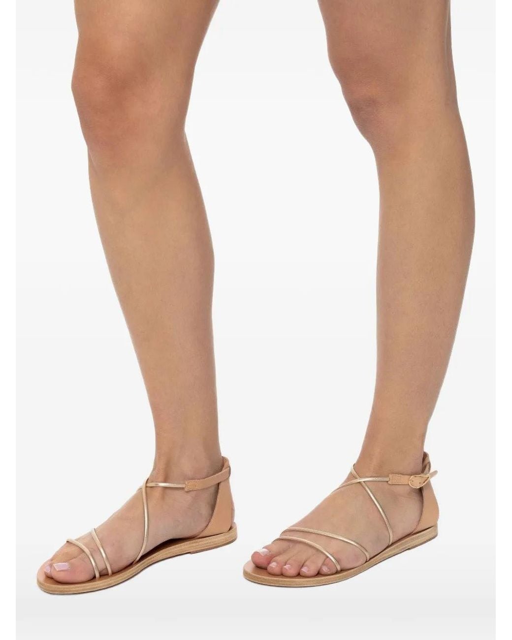 Ancient Greek Sandals Meloivia Metallic Leather Sandals