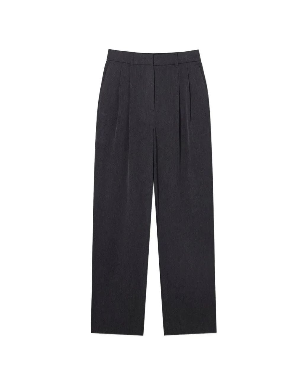 DUNST Blue Double-Pleated Wide-Leg Trousers