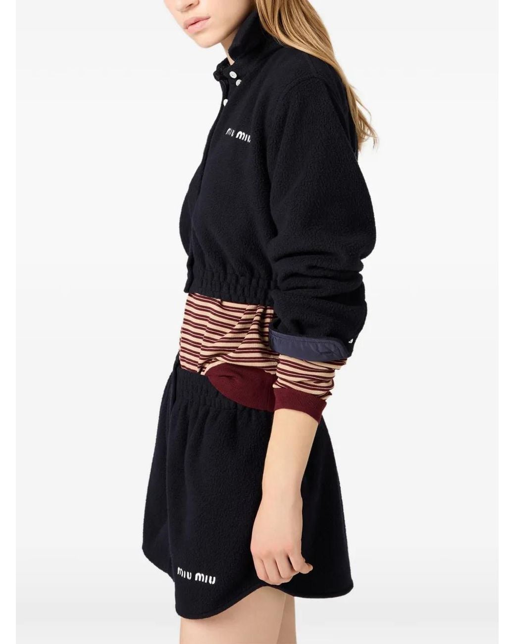 Miu Miu Blue Fleece Miniskirt