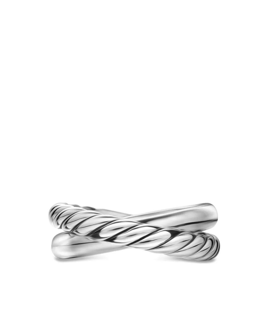 David Yurman White Crossover Ring Aus Sterlingsilber