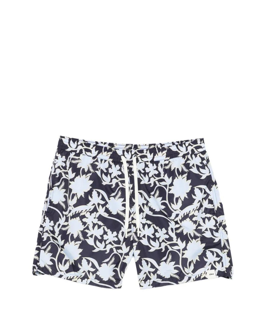 Altea White Floral-Print Swim Shorts for men