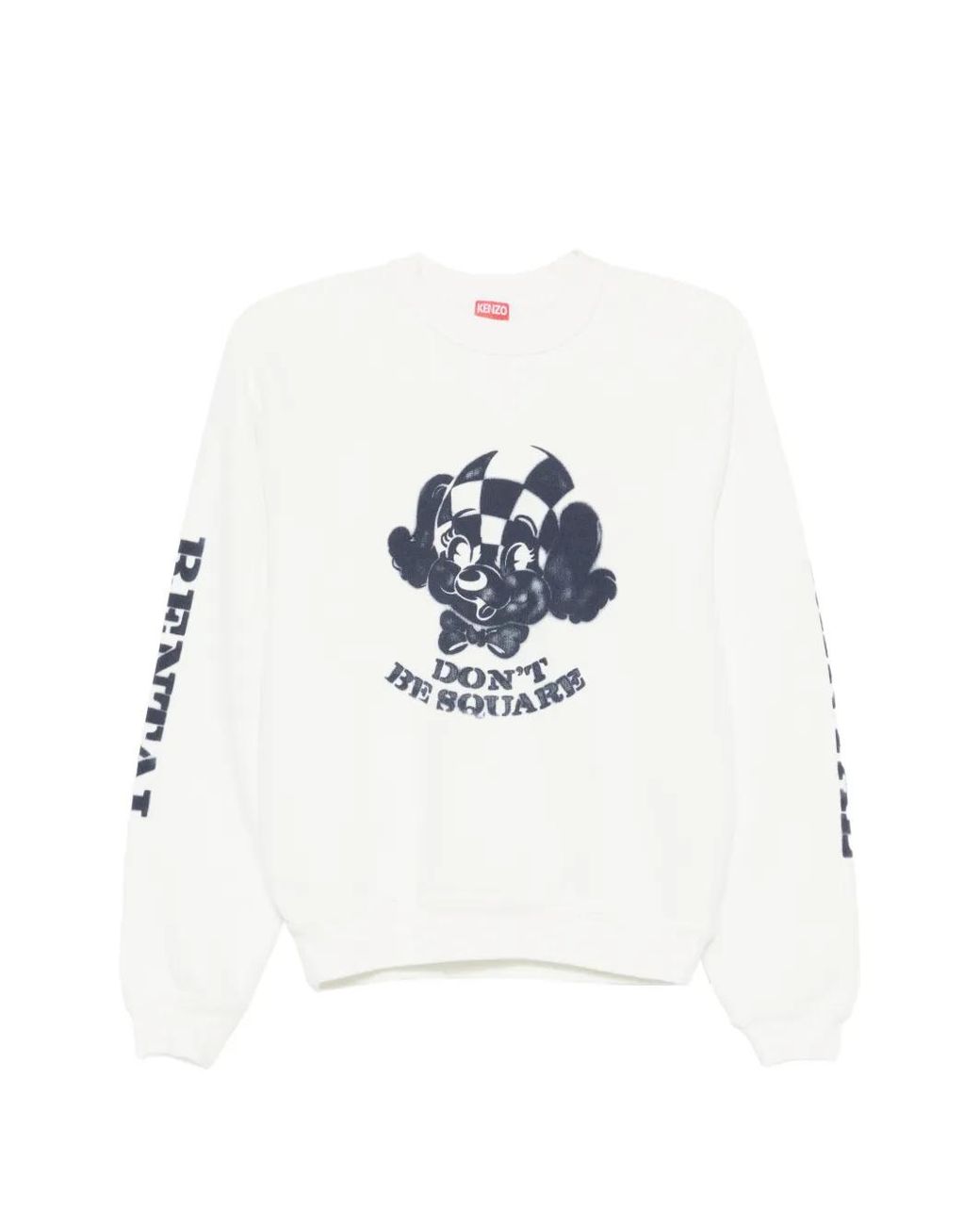 KENZO Sweater Met Print in het White