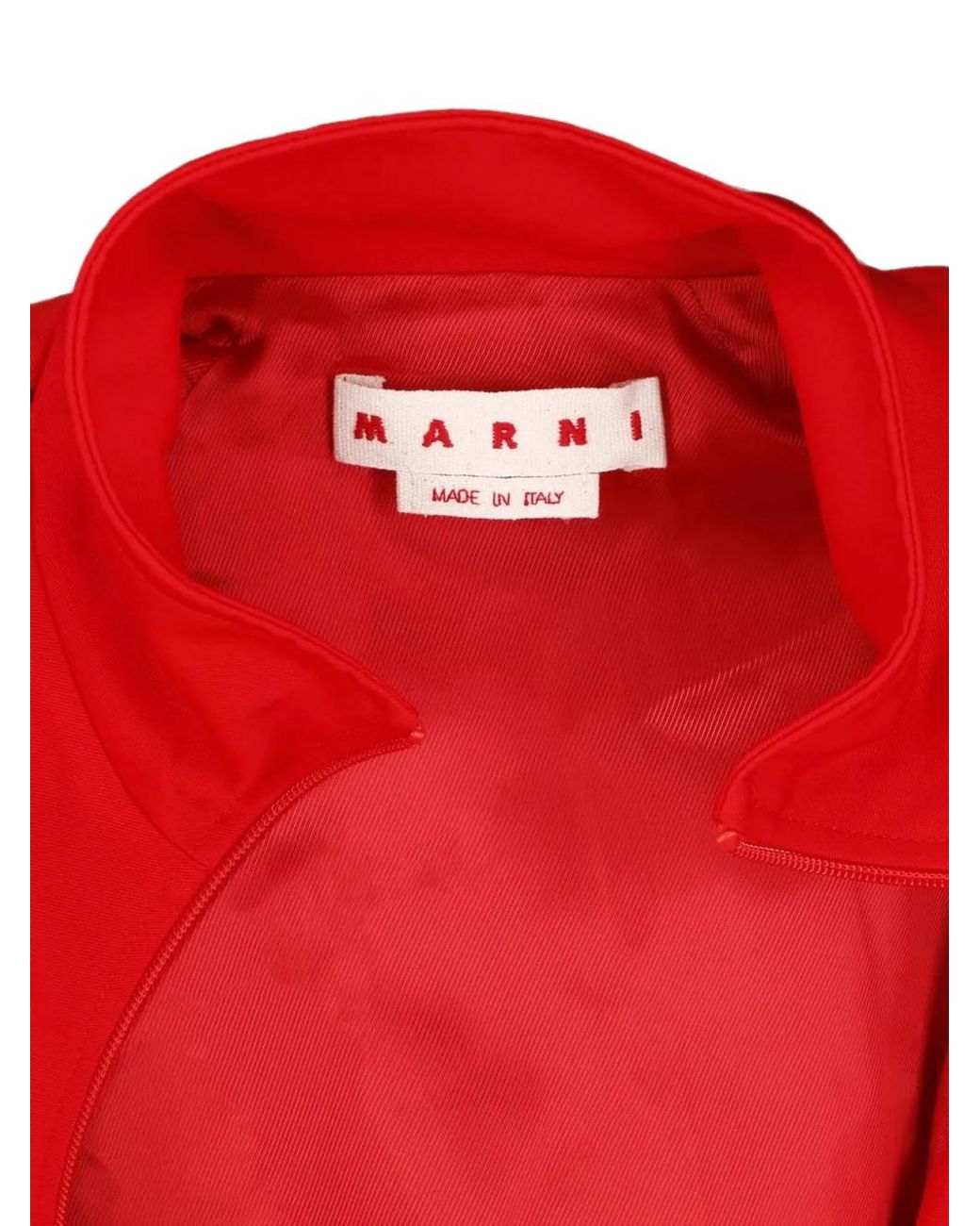 Marni Red Contrast-Piping Zip-Up Jacket for men