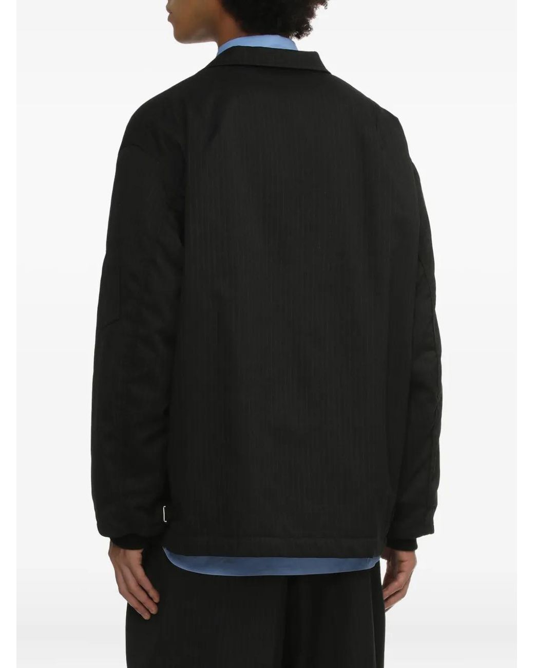 Comme des Garçons Black Pinstripe Three-Button Jacket for men