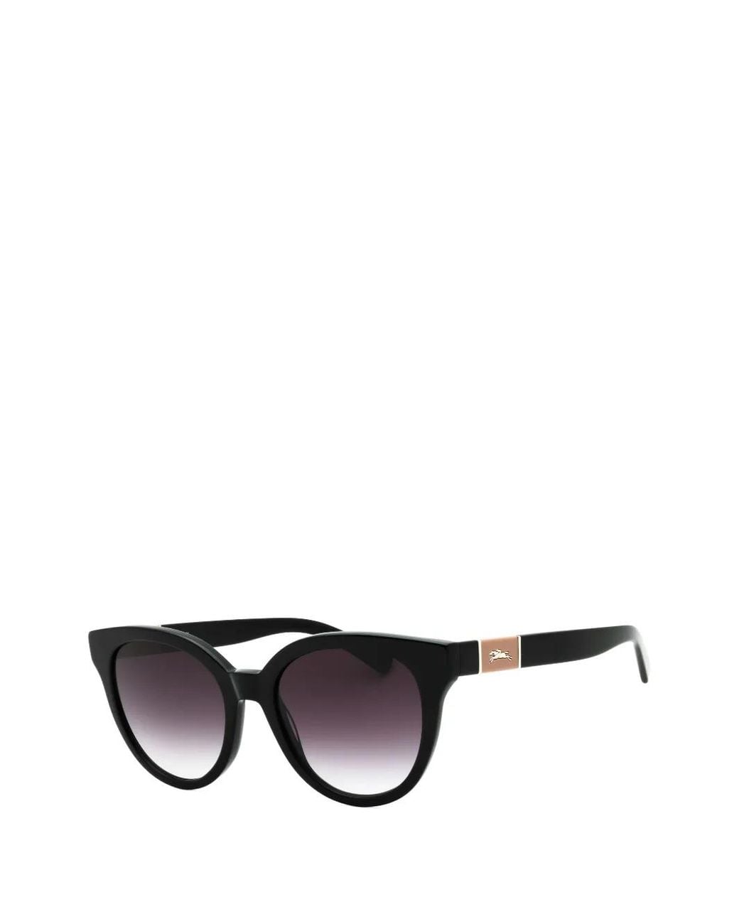 Longchamp Black Round-Frame Sunglasses