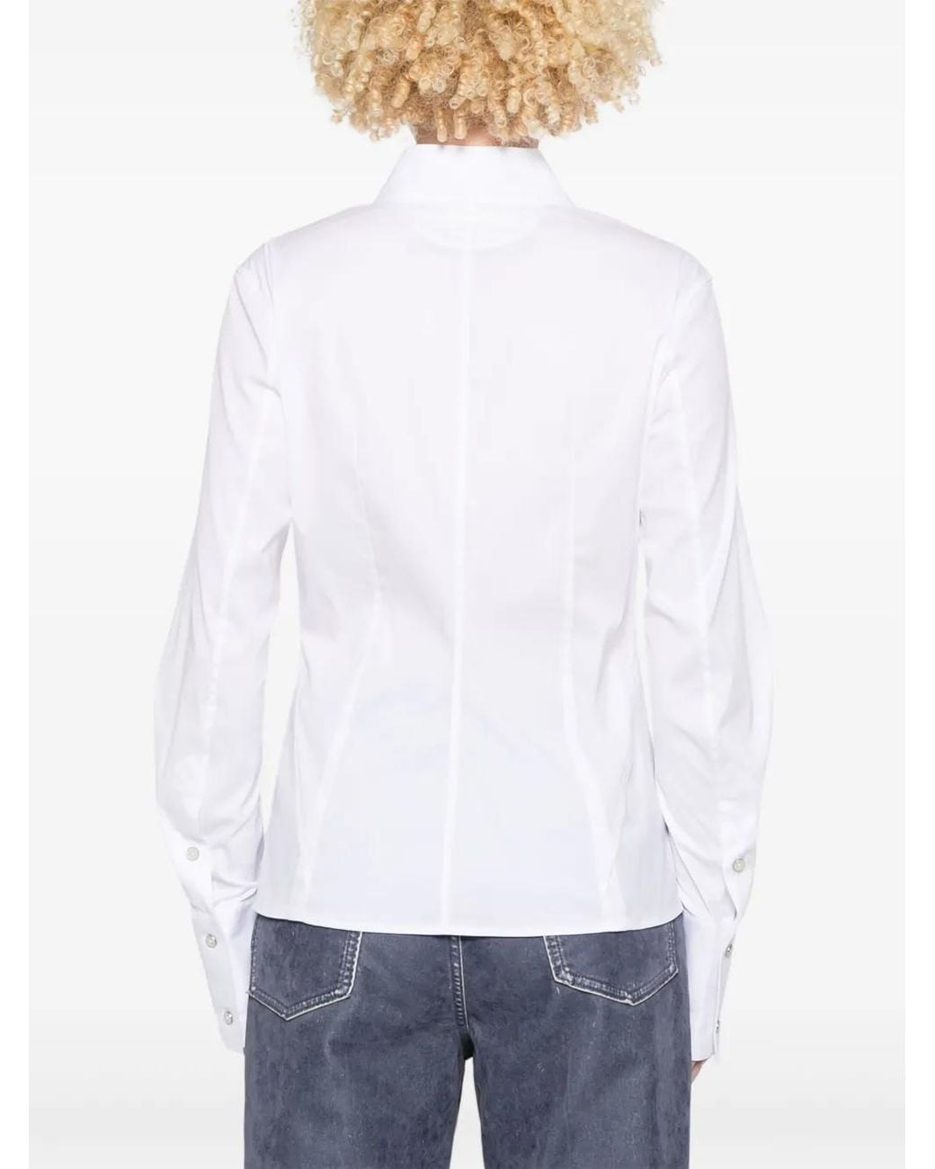 Helmut Lang White Bustier-Hemd