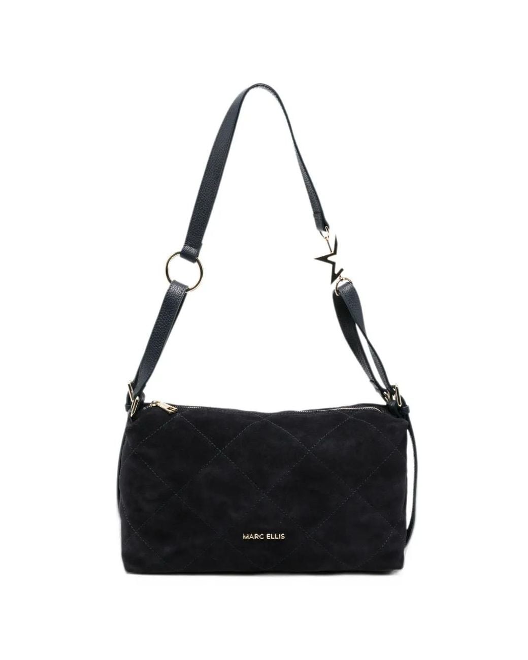 Marc Ellis Black Medium Estrella Diamond-Quilted Shoulder Bag