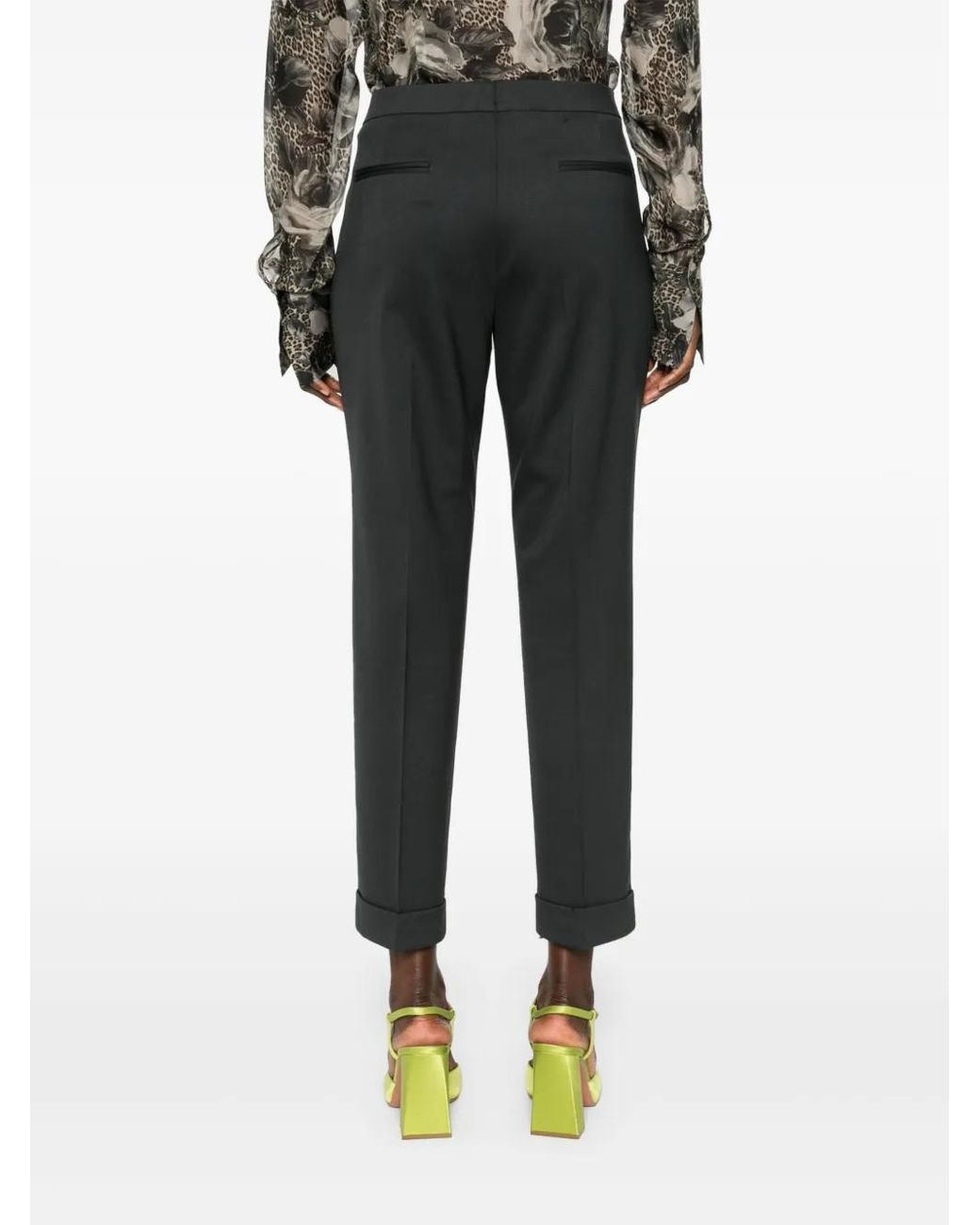 Etro Black Wool-Blend Classic Fit Pants
