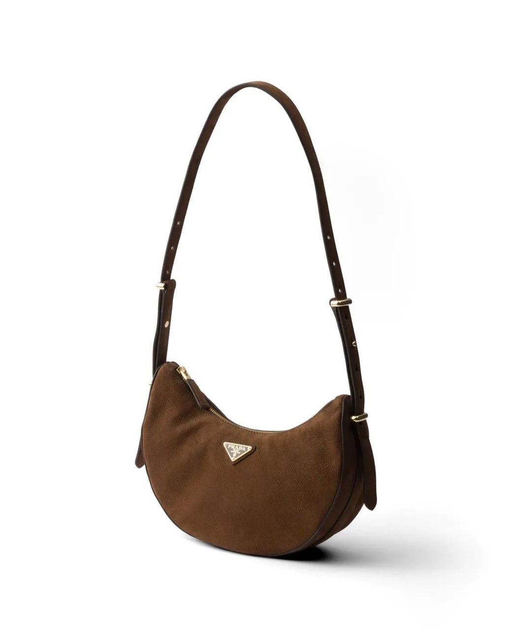 Prada White Arqué Small Nubuck Leather Bag