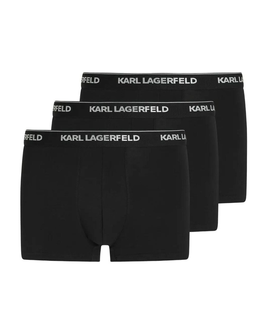 Karl Lagerfeld Black Logo-Waistband Boxers (Pack Of Three) for men