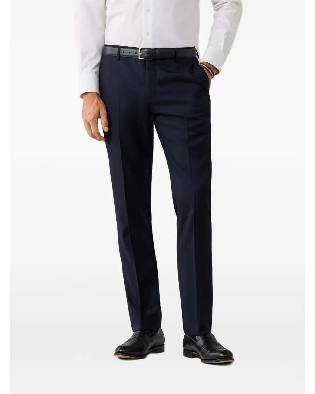 Hackett Blue Heritage Belgravia Herringbone Wool Suit for men