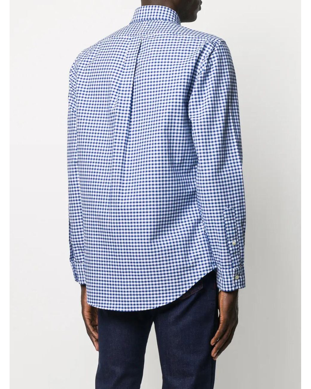 Polo Ralph Lauren Blue Classic Gingham Check Long-Sleeve Shirt for men