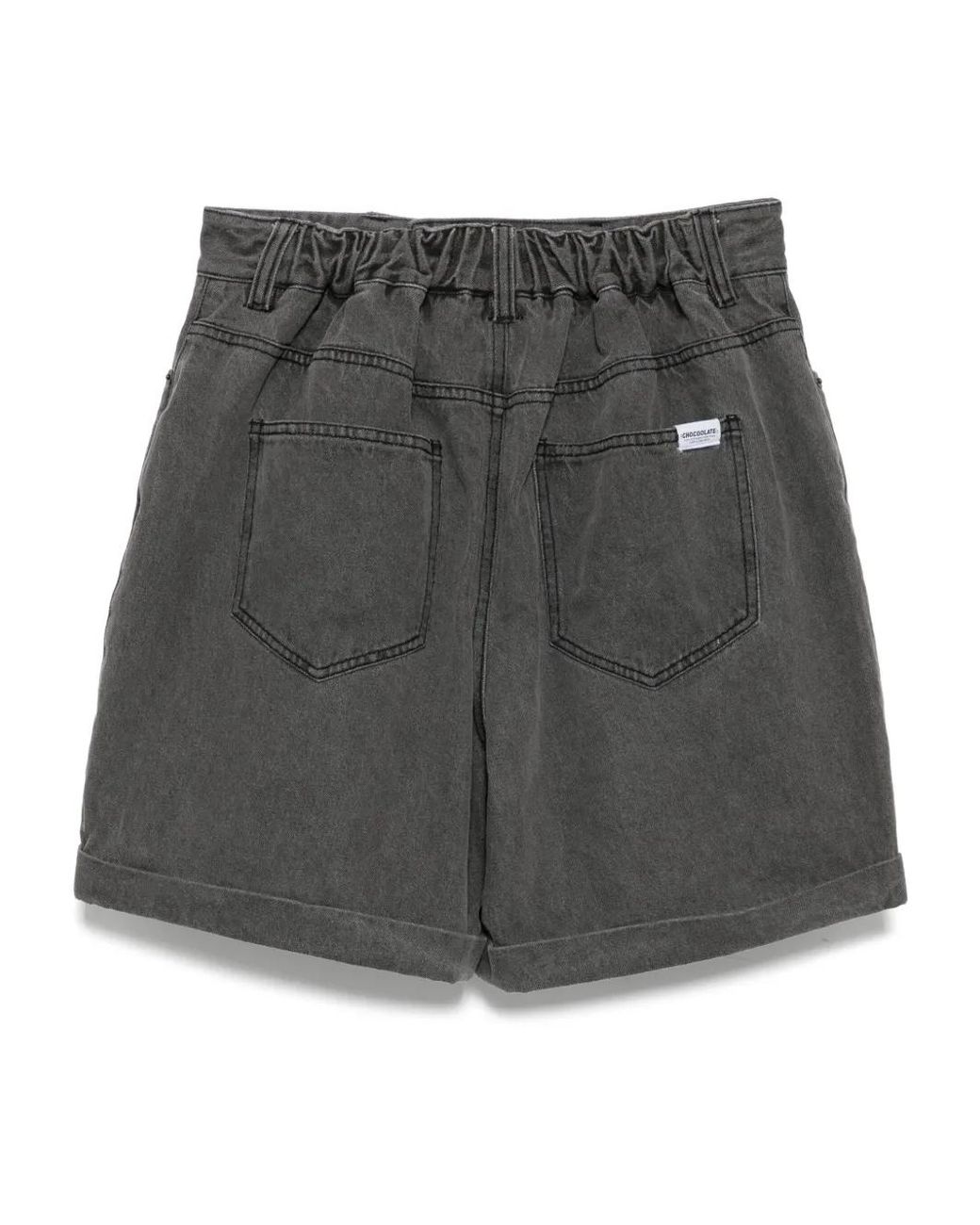 Chocoolate Gray Cotton Shorts