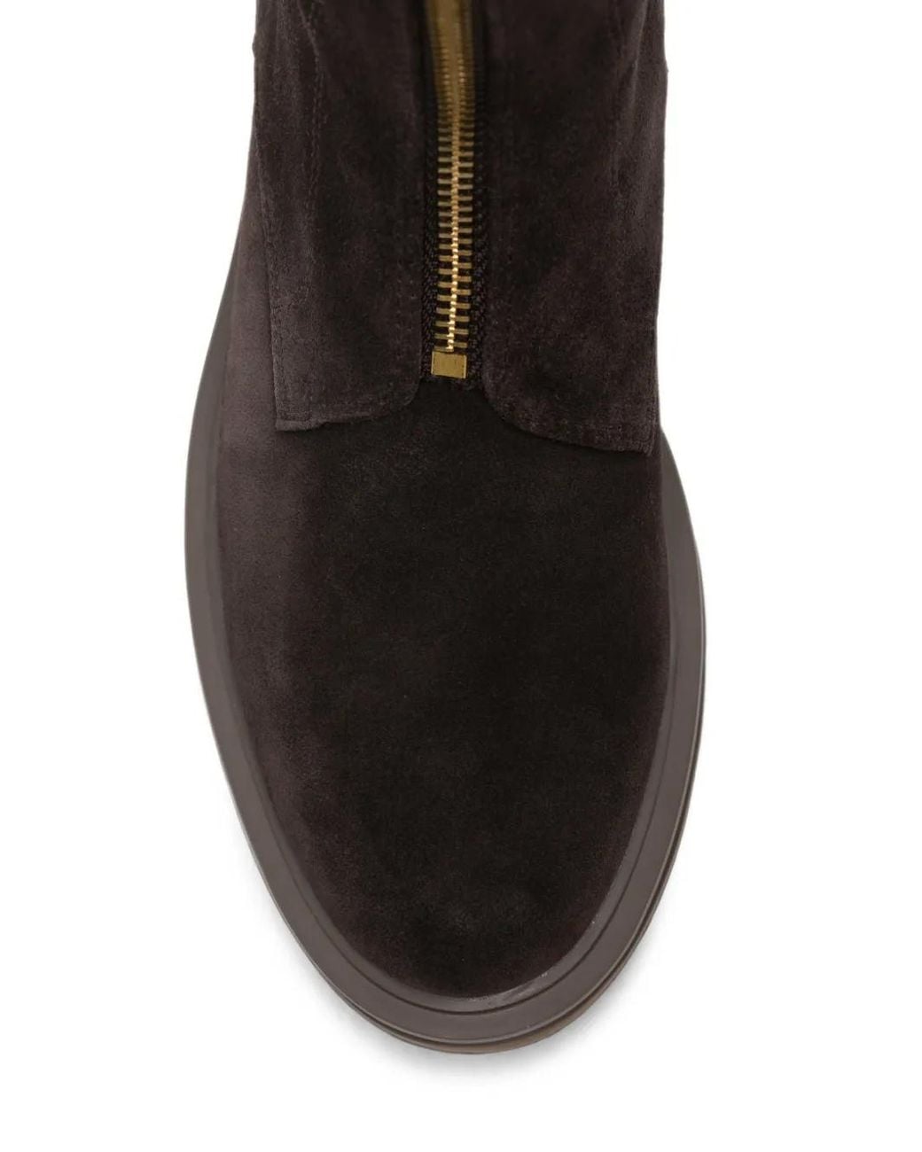 Bruno Premi Black Front-Zip Suede Boots