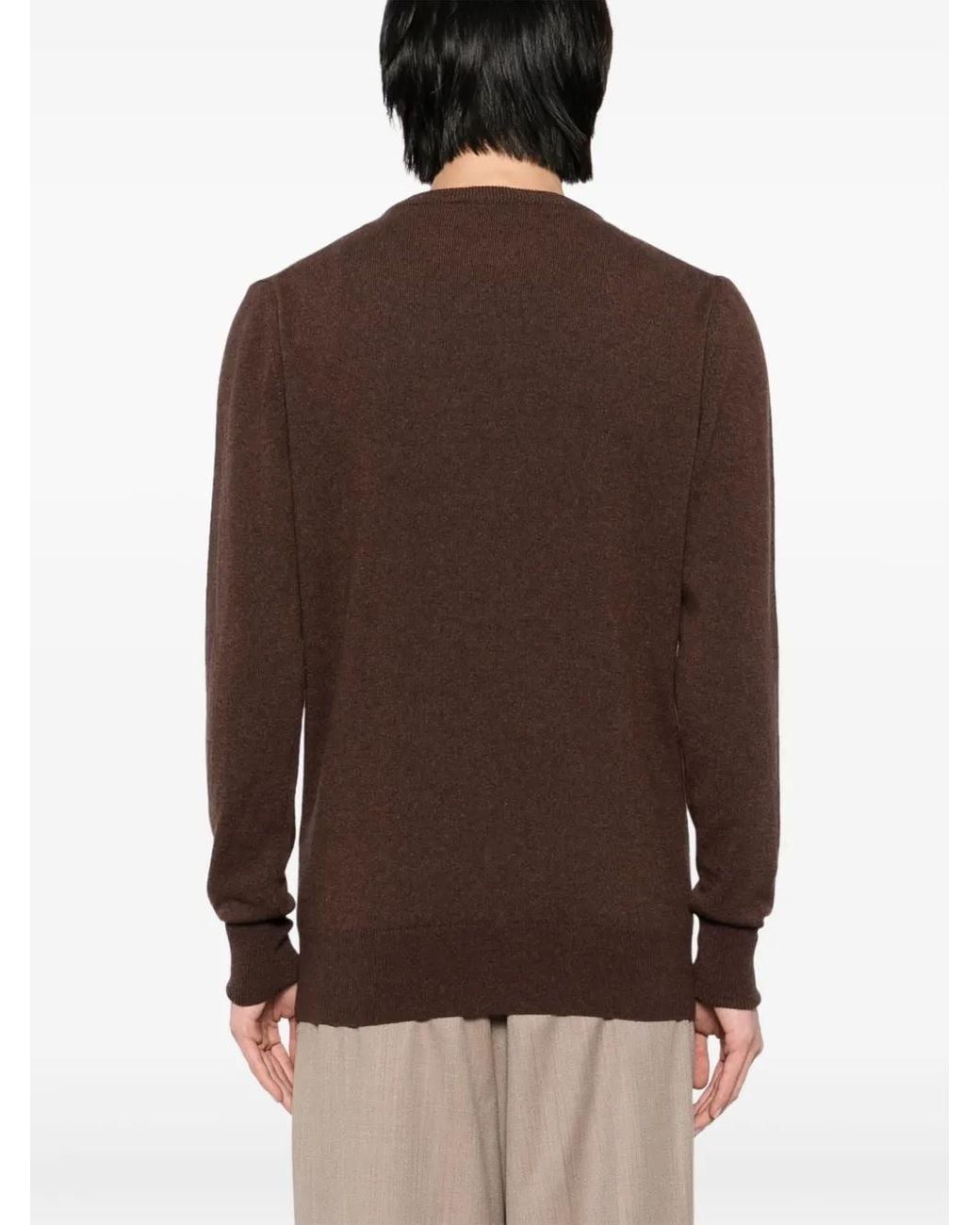 Lardini Brown Cashmere Jumper for men