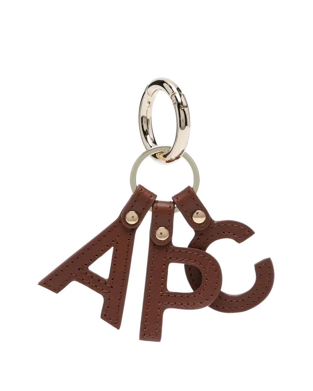 A.P.C. Metallic Logo-Lettering Keyring