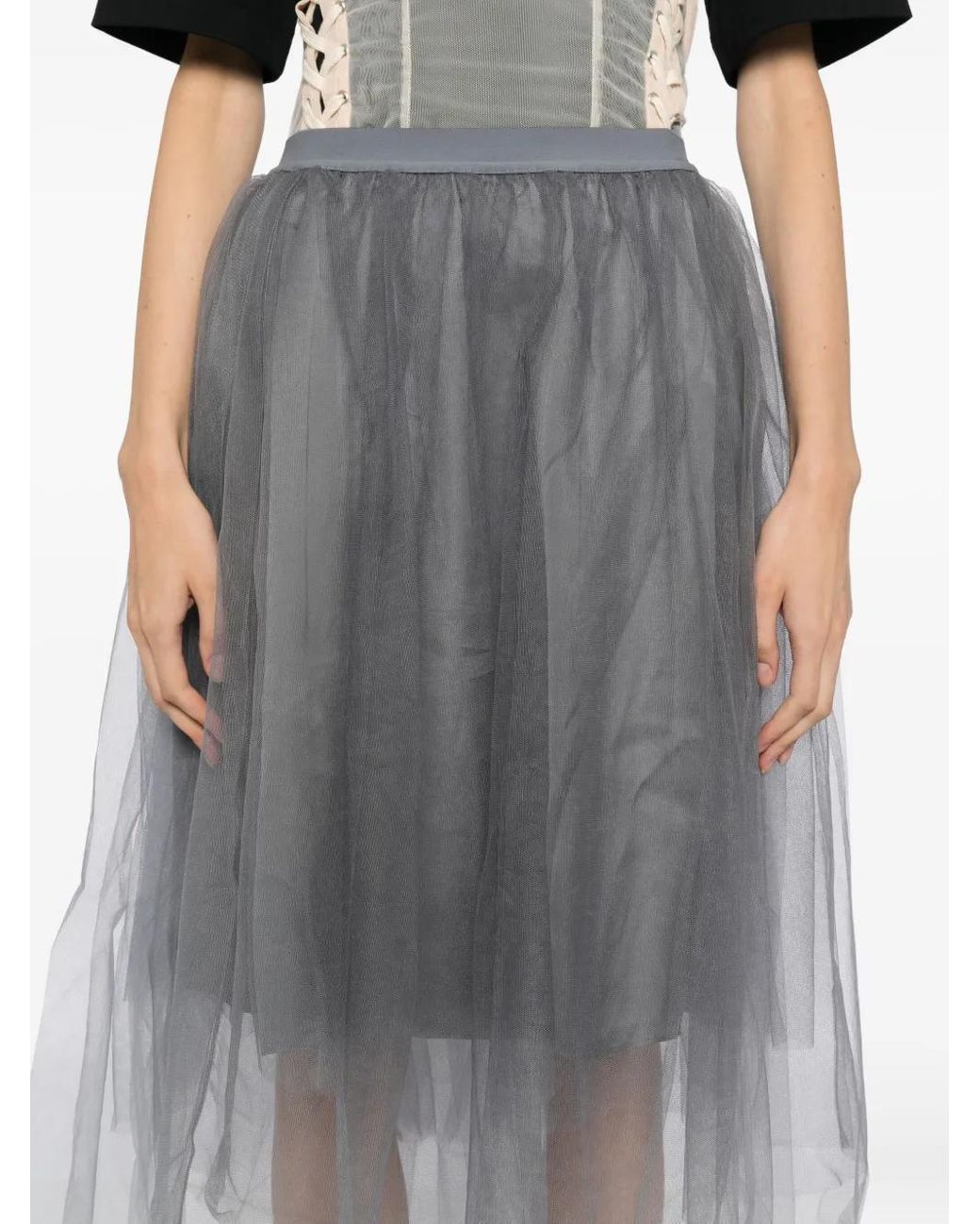 JNBY Gray Double-Layer Skirt