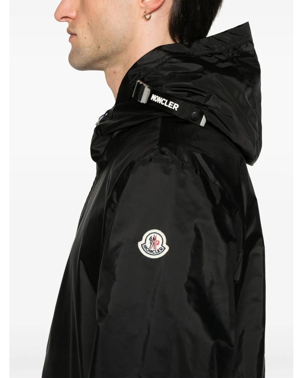 Moncler Black Remoray Zip, Cappuccio Giubbino for men