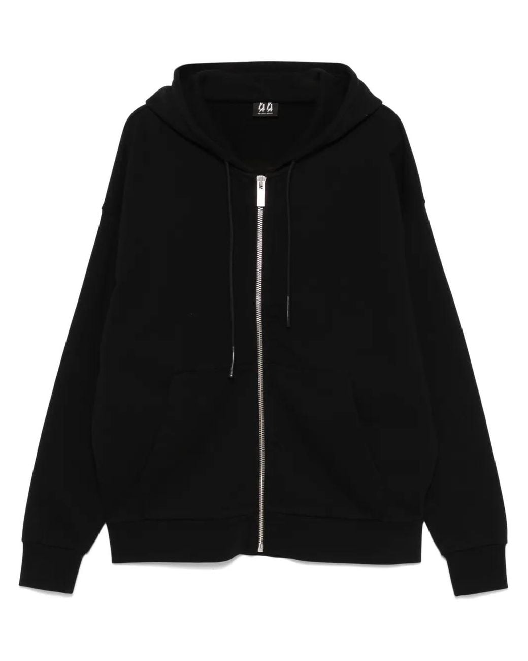44 Label Group Black Logo-Print Hoodie