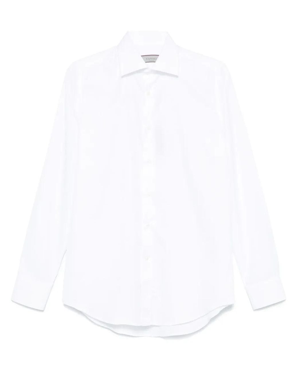 Canali White Cotton Shirt for men