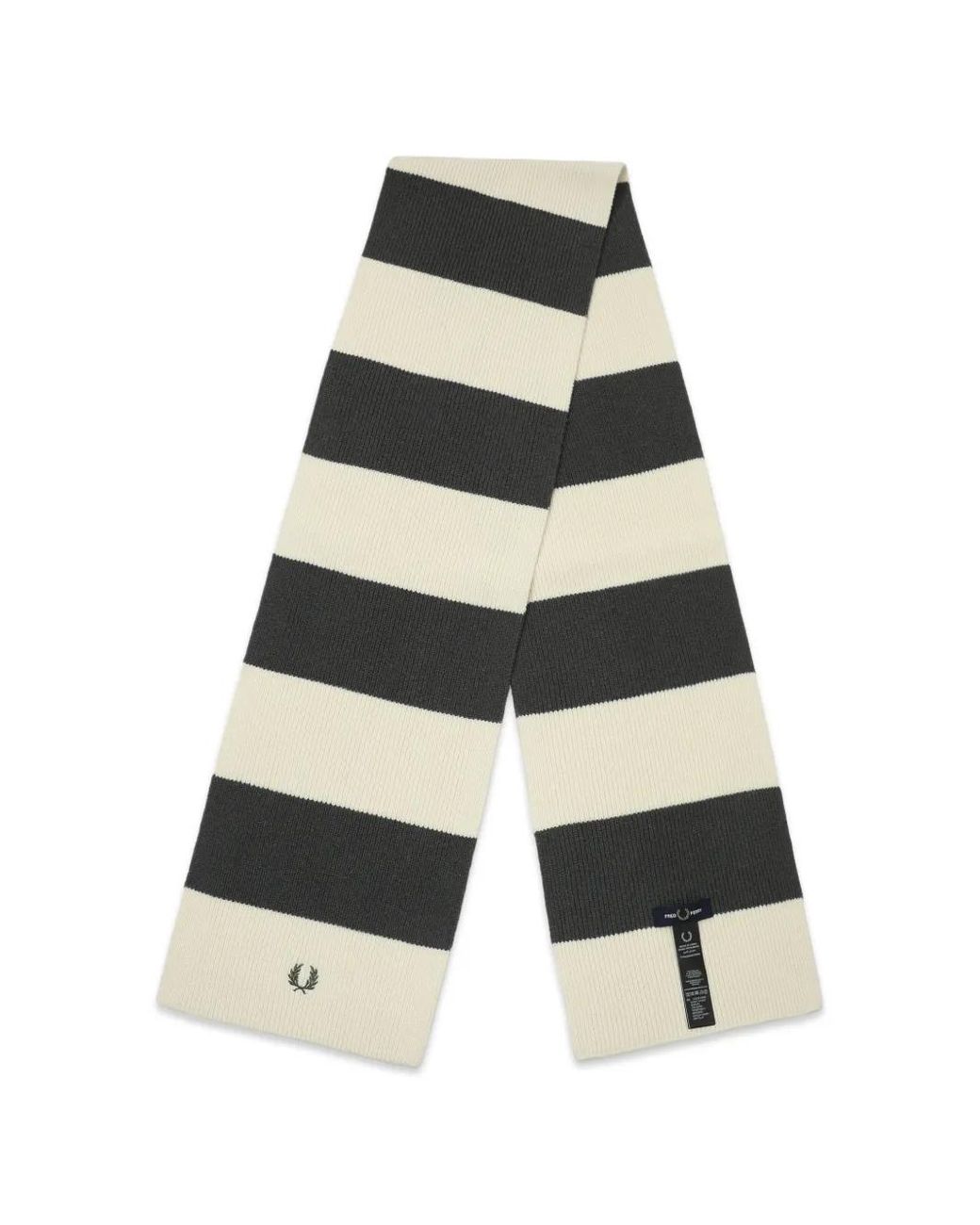 Sciarpa A Righe di Fred Perry in White da Uomo