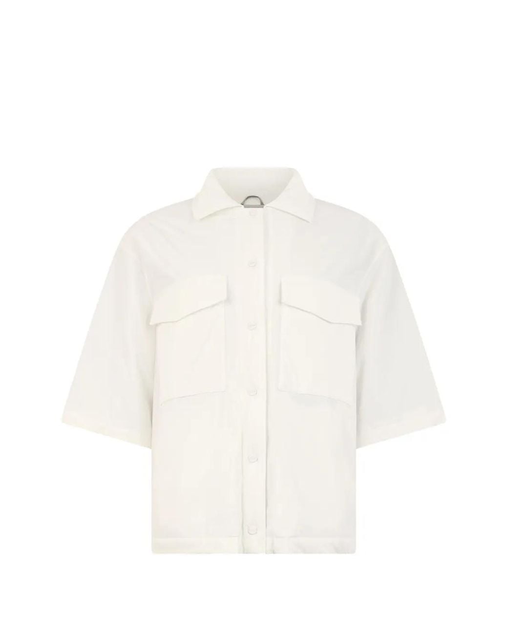 Herno White Button-Up Shirt Jacket